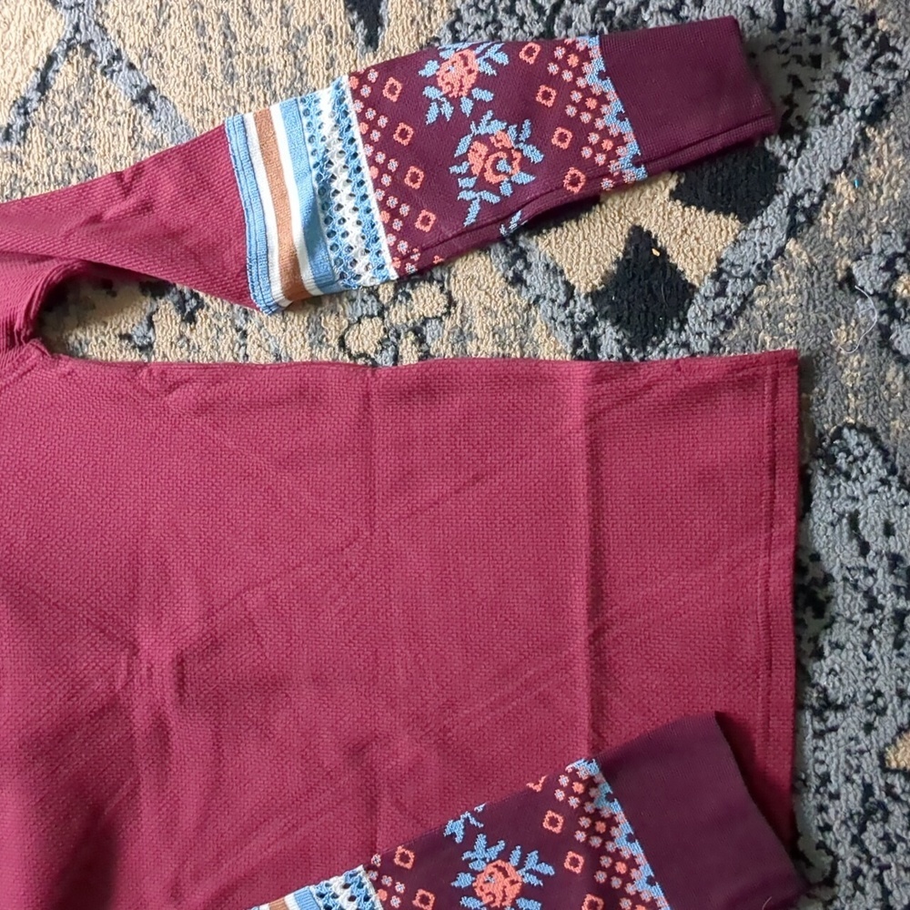 Anthropologie We the Free top Mikah layering cuff wine combo - Picture 10 of 10